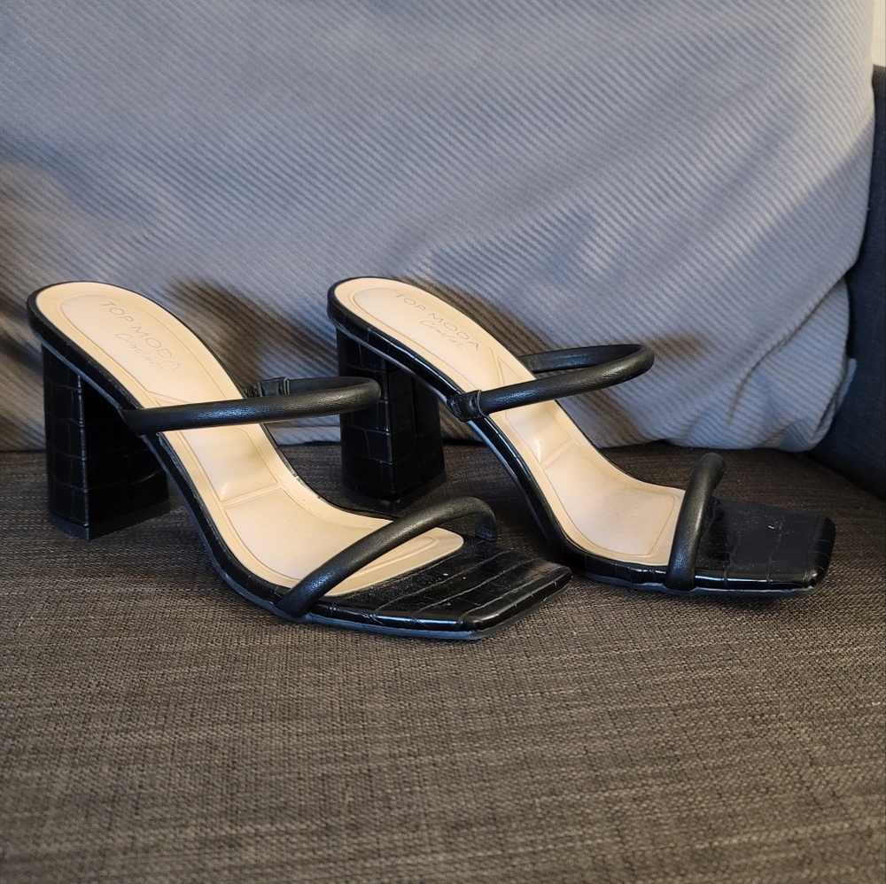 Black Slide Heels